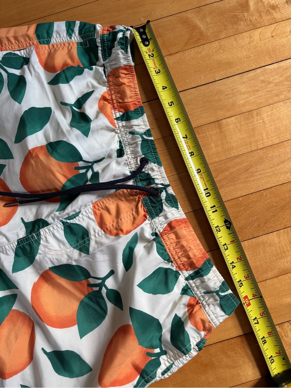 Orange Fruit Print Men’s XL 6” Bathing Suit Swim Trunks Beach Shorts Resortwear - Picture 5 of 16